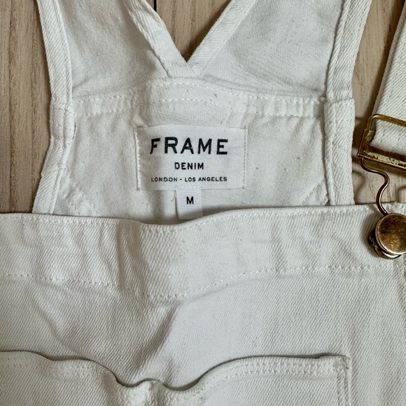 FRAME Denim white overalls size M - Picture 3 of 3